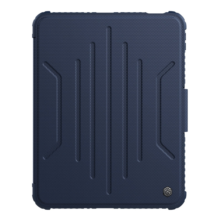 For iPad 2025 / 2022 NILLKIN Bumper Snapsafe Multifunctional Leather Tablet Case with Pen Slot(Blue) - HoMEdemic™ 