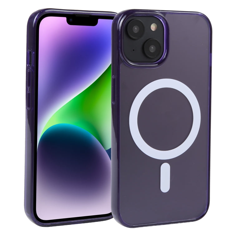For iPhone 14 GEBEI MagSafe Magnetic Transparent Phone Case (Purple) - HoMEdemic™ 