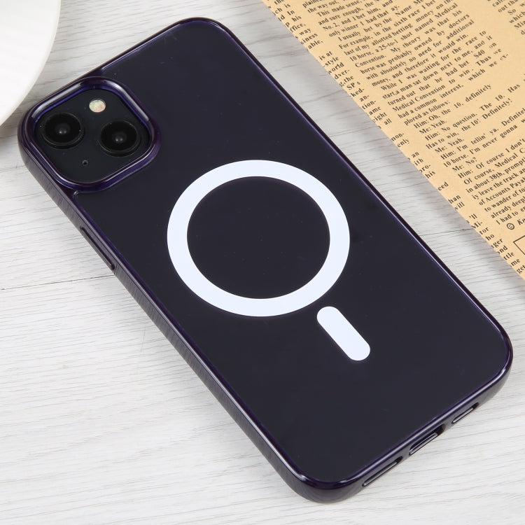 For iPhone 14 Plus GEBEI MagSafe Magnetic Transparent Phone Case (Purple) - HoMEdemic™ 