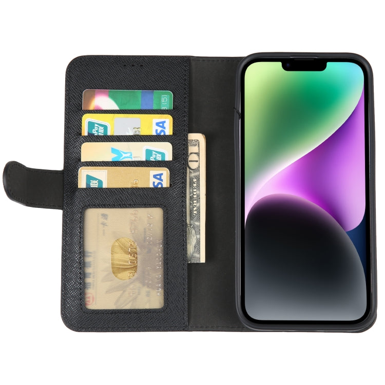 For iPhone 14 GEBEI Top-grain Horizontal Flip Leather Phone Case(Black) - HoMEdemic™ 