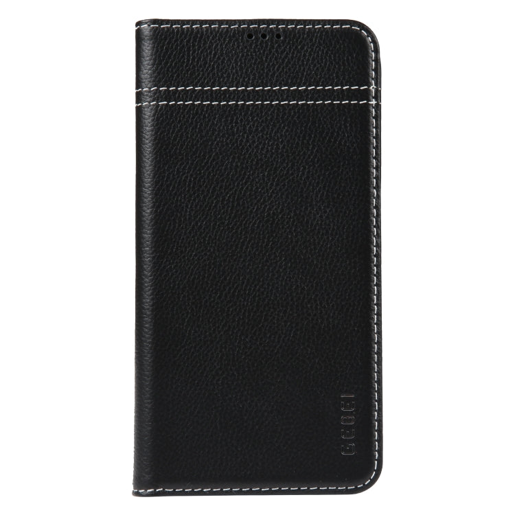 For iPhone 14 GEBEI Top-grain Horizontal Flip Leather Phone Case(Black) - HoMEdemic™ 