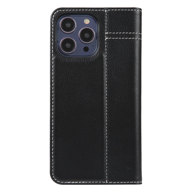 For iPhone 13 Pro GEBEI Top-grain Horizontal Flip Leather Phone Case(Black) - HoMEdemic™ 