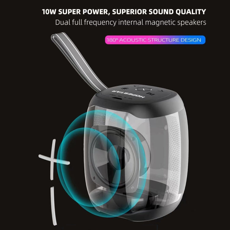 HOPESTAR P50 mini TWS Outdoor RGB Light IPX6Waterproof Bluetooth Speaker(Black) - HoMEdemic™ 
