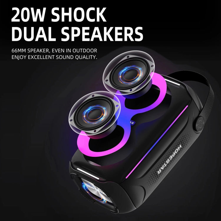 HOPESTAR Party200 mini Portable Tone Pulse RGB Light Bluetooth Speaker(Grey) - HoMEdemic™ 