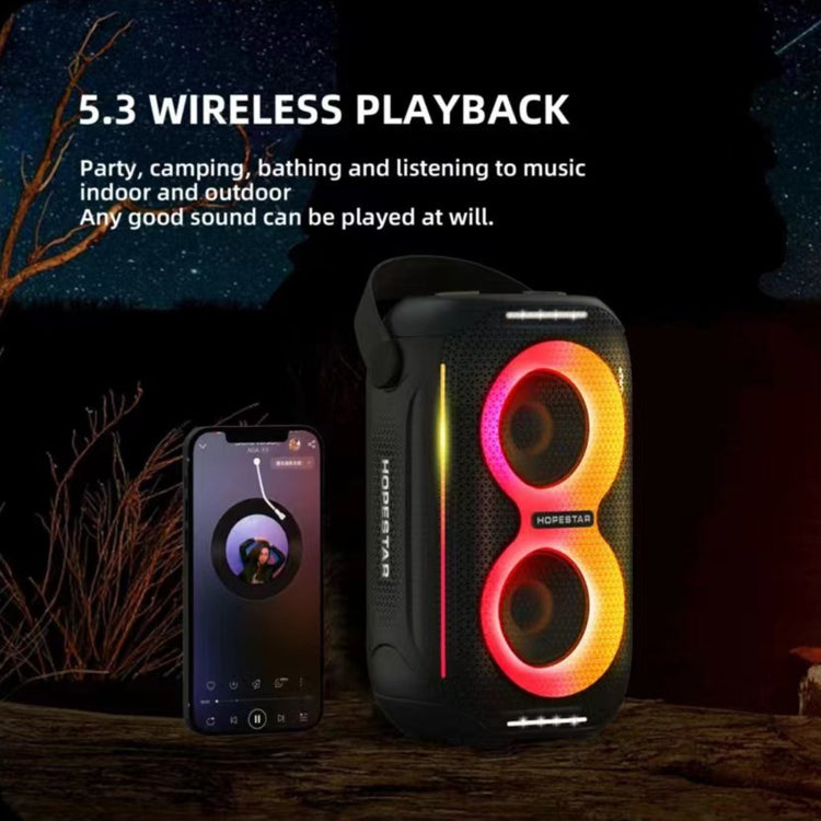 HOPESTAR Party200 mini Portable Tone Pulse RGB Light Bluetooth Speaker(Black) - HoMEdemic™ 