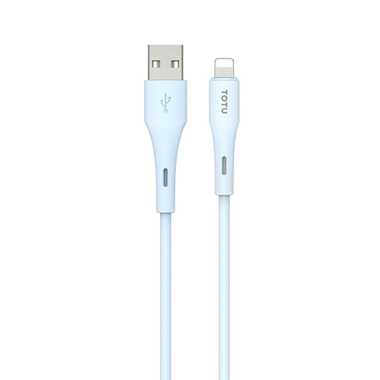 TOTU BL-017 Skin Sense Series USB to 8 Pin Silicone Data Cable, Length:1m(Blue) - HoMEdemic™ 