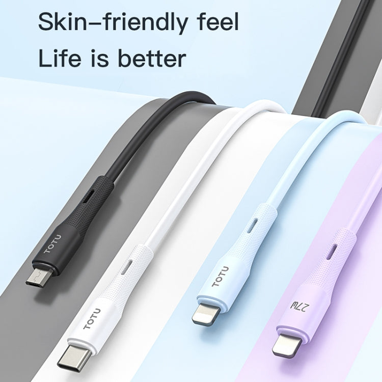 TOTU BL-017 Skin Sense Series USB to 8 Pin Silicone Data Cable, Length:2m(White) - HoMEdemic™ 
