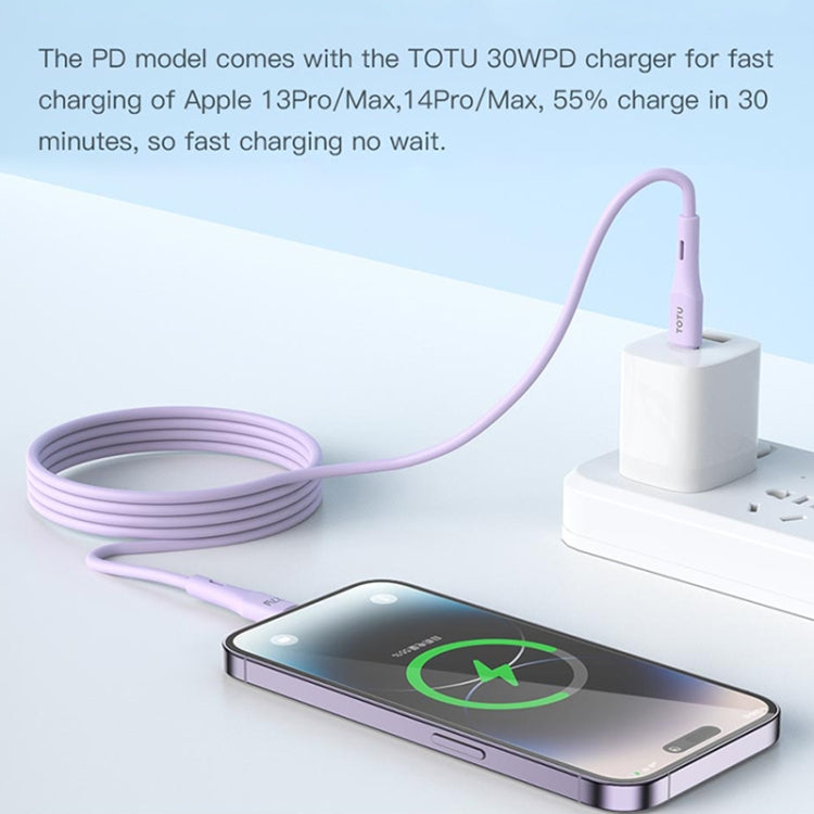 TOTU BL-017 Skin Sense Series USB to 8 Pin Silicone Data Cable, Length:2m(Black) - HoMEdemic™ 
