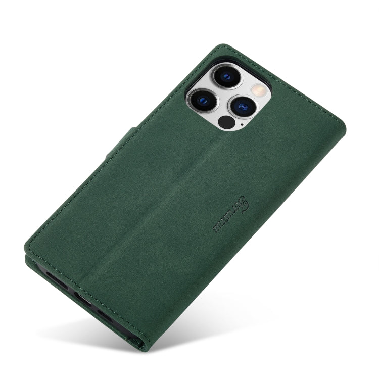 For iPhone 14 Forwenw F1 Series Matte Strong Magnetism Leather Phone Case(Green) - HoMEdemic™ 