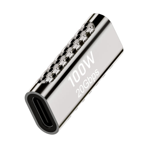 100W Type-C Female to Type-C Female 20Gbps Zinc Alloy Adapter, Style:Straight - HoMEdemic™ 