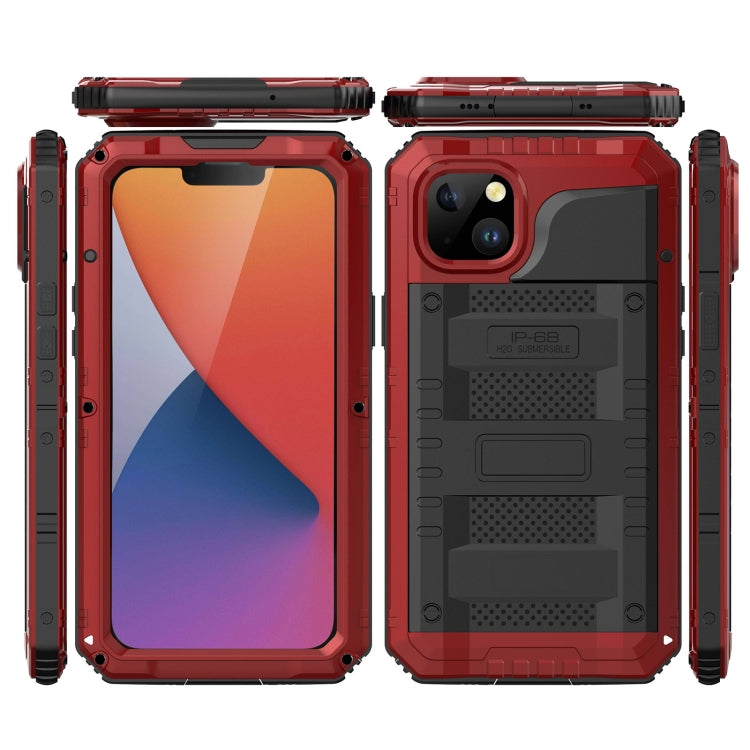 For iPhone 14 RedPepper Wolf 360 Full Body Rugged Life Waterproof Phone Case(Red) - HoMEdemic™ 