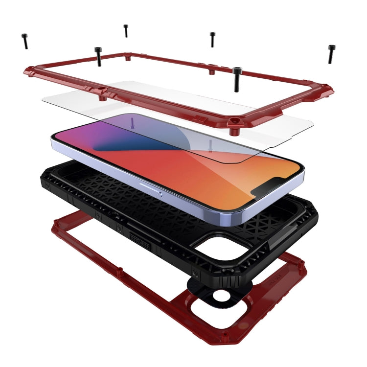 For iPhone 14 RedPepper Wolf 360 Full Body Rugged Life Waterproof Phone Case(Red) - HoMEdemic™ 
