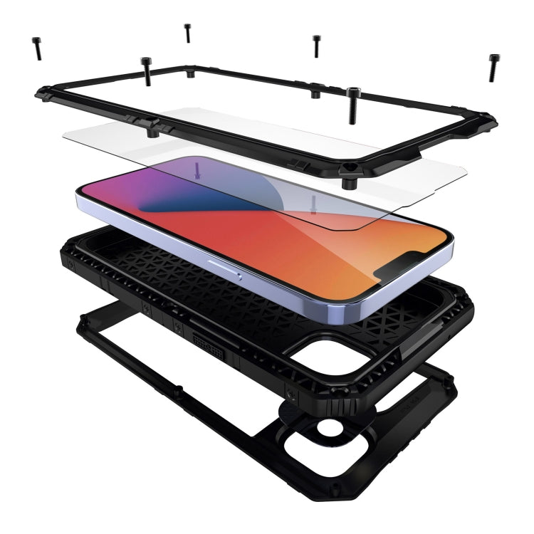 For iPhone 14 Plus RedPepper Wolf 360 Full Body Rugged Life Waterproof Phone Case(Black) - HoMEdemic™ 