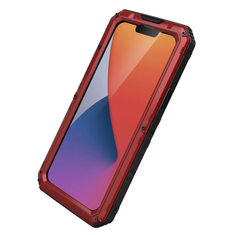 For iPhone 14 Plus RedPepper Wolf 360 Full Body Rugged Life Waterproof Phone Case(Red) - HoMEdemic™ 