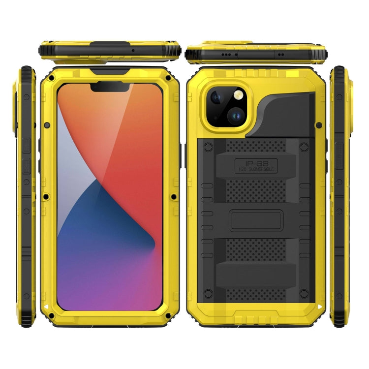 For iPhone 14 Plus RedPepper Wolf 360 Full Body Rugged Life Waterproof Phone Case(Yellow) - HoMEdemic™ 