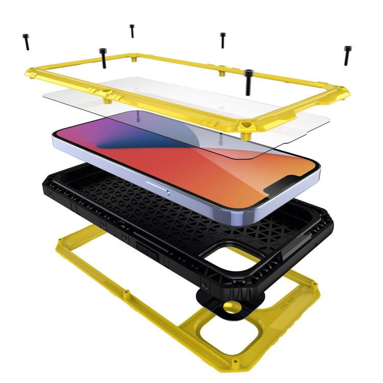 For iPhone 14 Plus RedPepper Wolf 360 Full Body Rugged Life Waterproof Phone Case(Yellow) - HoMEdemic™ 