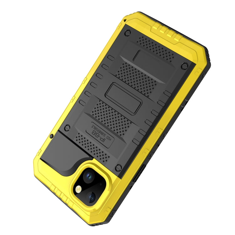For iPhone 14 Plus RedPepper Wolf 360 Full Body Rugged Life Waterproof Phone Case(Yellow) - HoMEdemic™ 