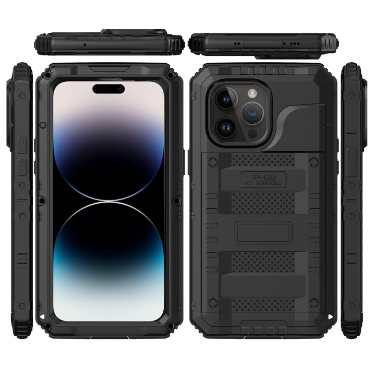 For iPhone 14 Pro RedPepper Wolf 360 Full Body Rugged Life Waterproof Phone Case(Black) - HoMEdemic™ 