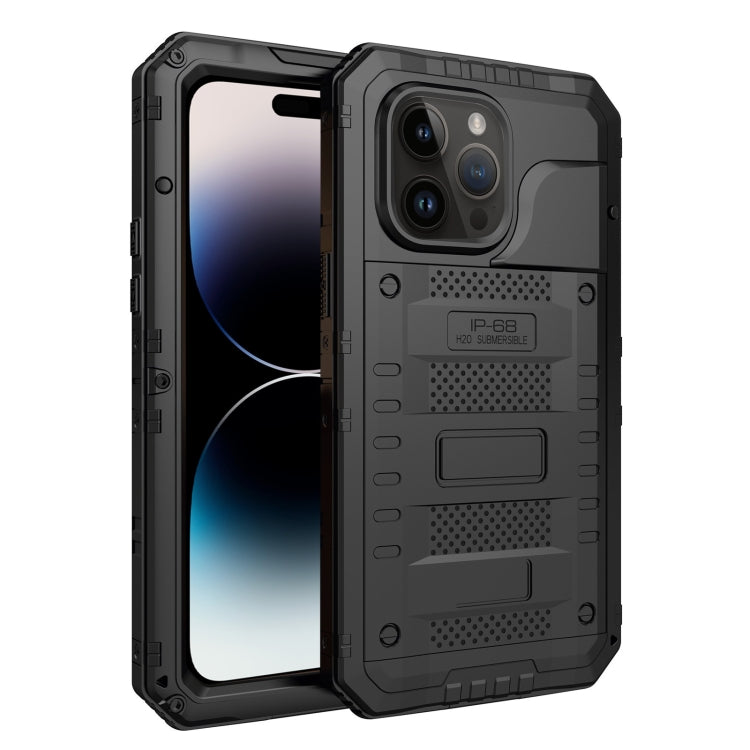 For iPhone 14 Pro Max RedPepper Wolf 360 Full Body Rugged Life Waterproof Phone Case(Black) - HoMEdemic™ 