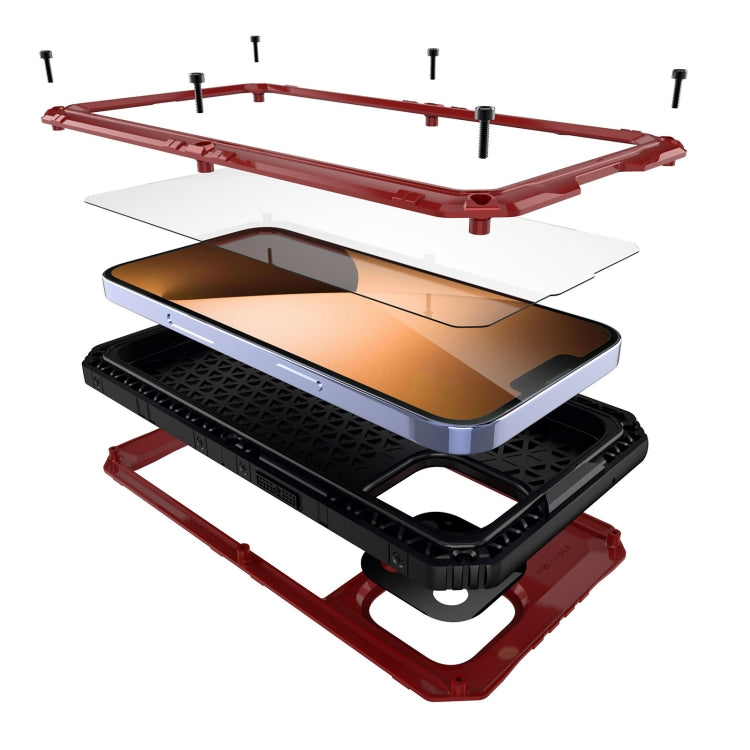 For iPhone 14 Pro Max RedPepper Wolf 360 Full Body Rugged Life Waterproof Phone Case(Red) - HoMEdemic™ 