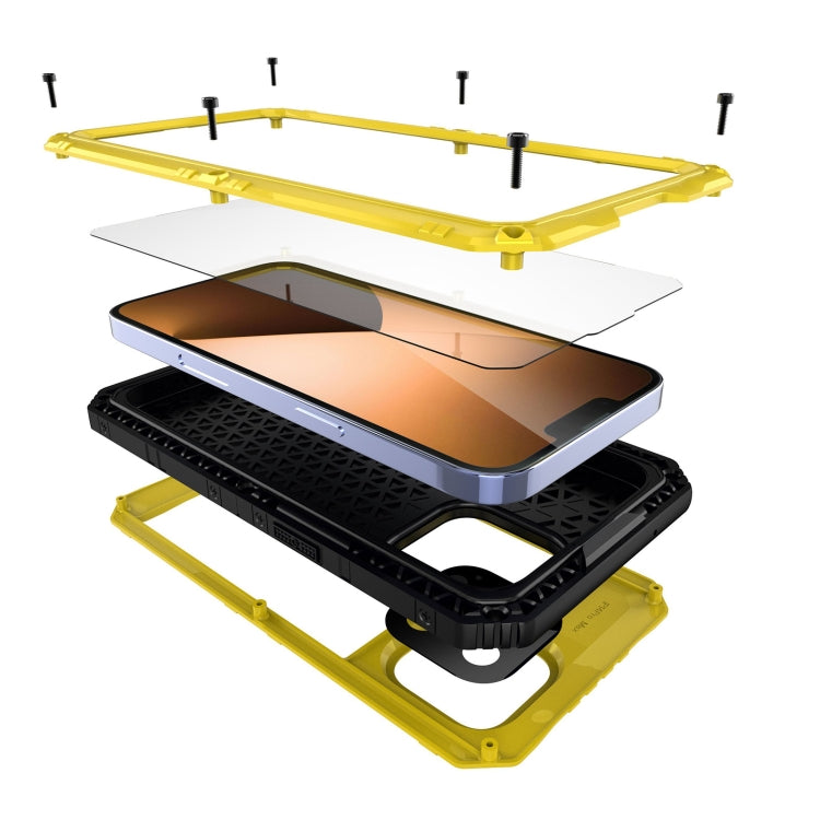 For iPhone 14 Pro Max RedPepper Wolf 360 Full Body Rugged Life Waterproof Phone Case(Yellow) - HoMEdemic™ 