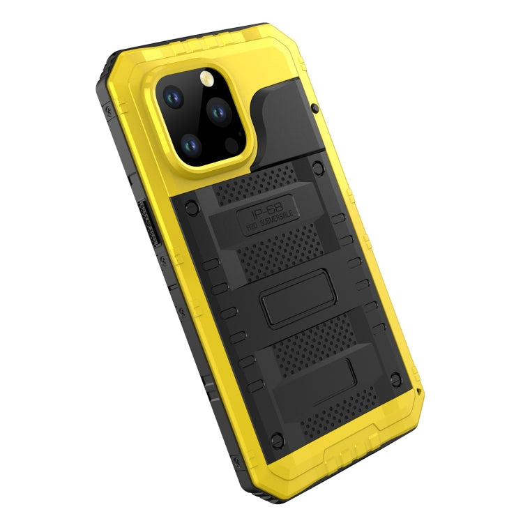 For iPhone 14 Pro Max RedPepper Wolf 360 Full Body Rugged Life Waterproof Phone Case(Yellow) - HoMEdemic™ 