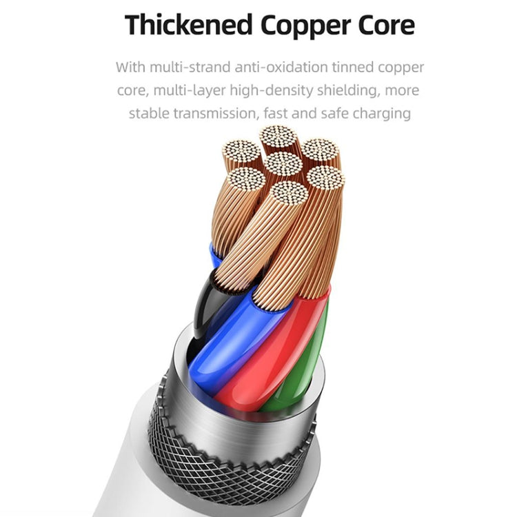 USAMS US-SJ605 U84 2.4A USB to 8 Pin Charging Data Cable, Cable Length:2m(White) - HoMEdemic™ 