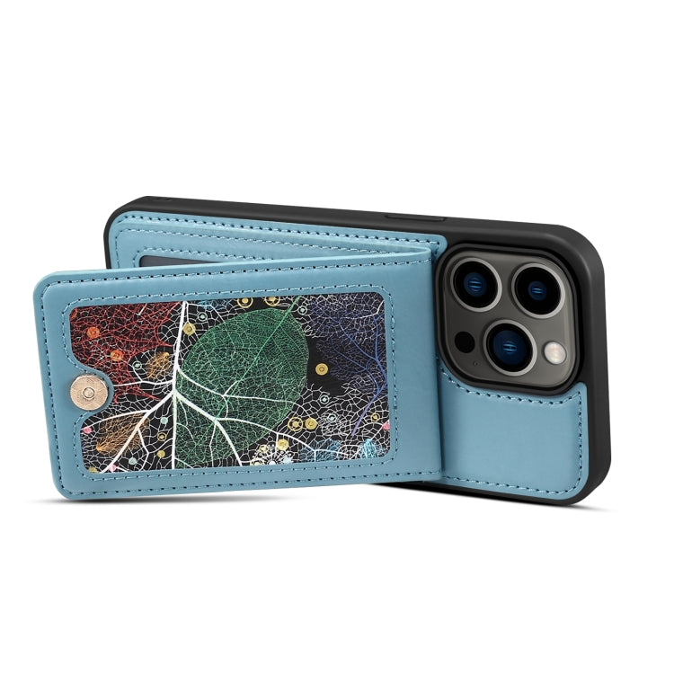 For iPhone 14 ESEBLE Star Series Lanyard Holder Card Slot Phone Case(Blue) - HoMEdemic™ 