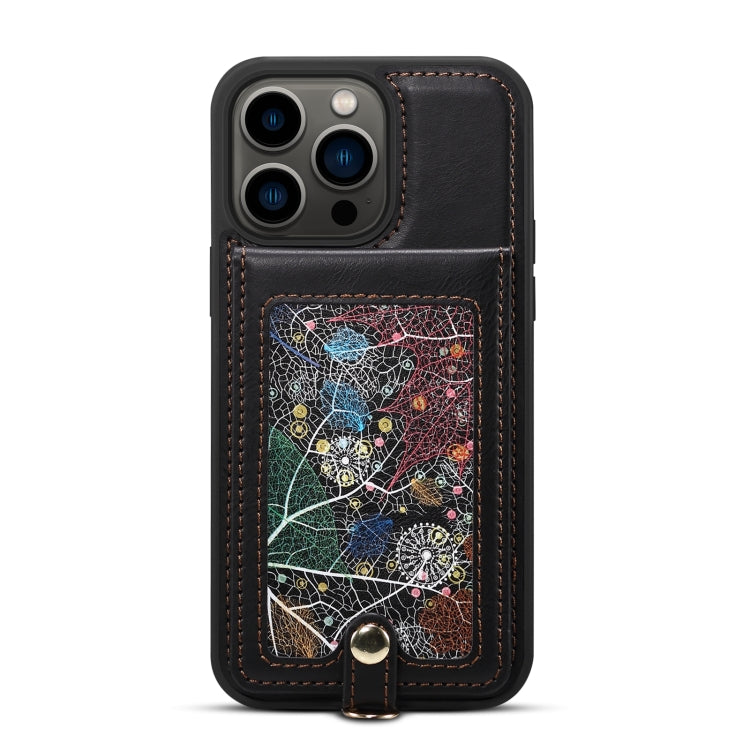 For iPhone 14 ESEBLE Star Series Lanyard Holder Card Slot Phone Case(Black) - HoMEdemic™ 