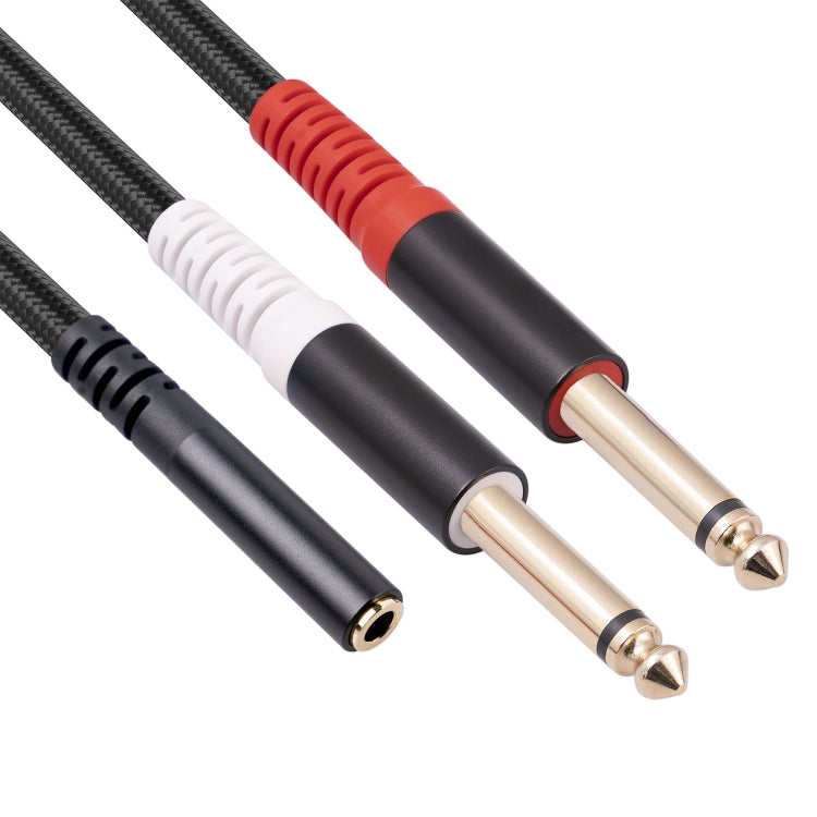 3717 3.5mm Female to 6.35mm 1/4 TS Male Stereo Audio Cable, Length: 30cm, 3.5mm F to 2 x 6.35mm M - HoMEdemic™ 
