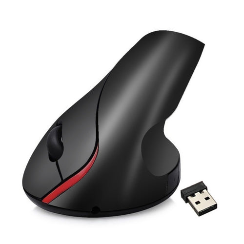 HXSJ A889 6 Keys 2400DPI 2.4GHz Vertical Wireless Mouse Rechargeable(Black) - HoMEdemic™ 