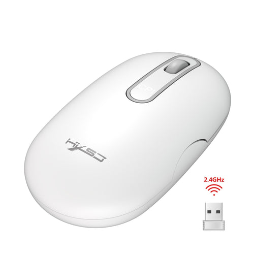 HXSJ T15 2.4GHz 4 Keys Wireless Mute Mouse(White) - HoMEdemic™ 