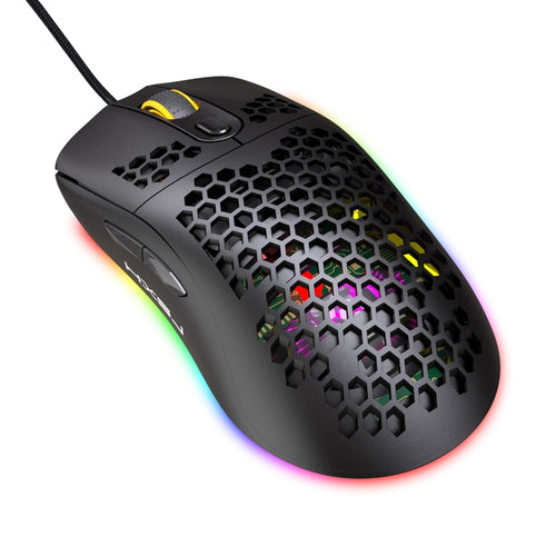 HXSJ X600 6 Keys RGB Luminous Macro Programming Wired Gaming Mouse(Black) - HoMEdemic™ 