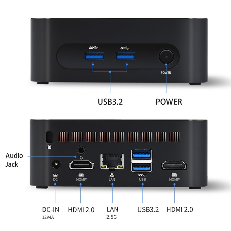 ZX03 Windows 11 Mini PC, Intel Twin Lake N150, Support Dual HDMI Output, Spec:8GB+256GB(US Plug) - HoMEdemic™ 