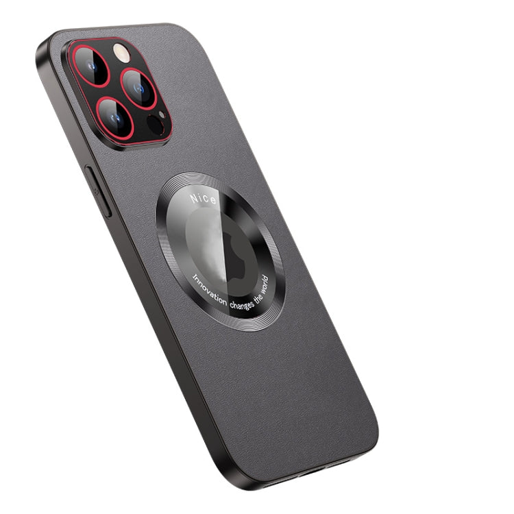 For iPhone 14 Pro R-JUST RH05 Magnetic Leather Metal Phone Case(Black) - HoMEdemic™ 