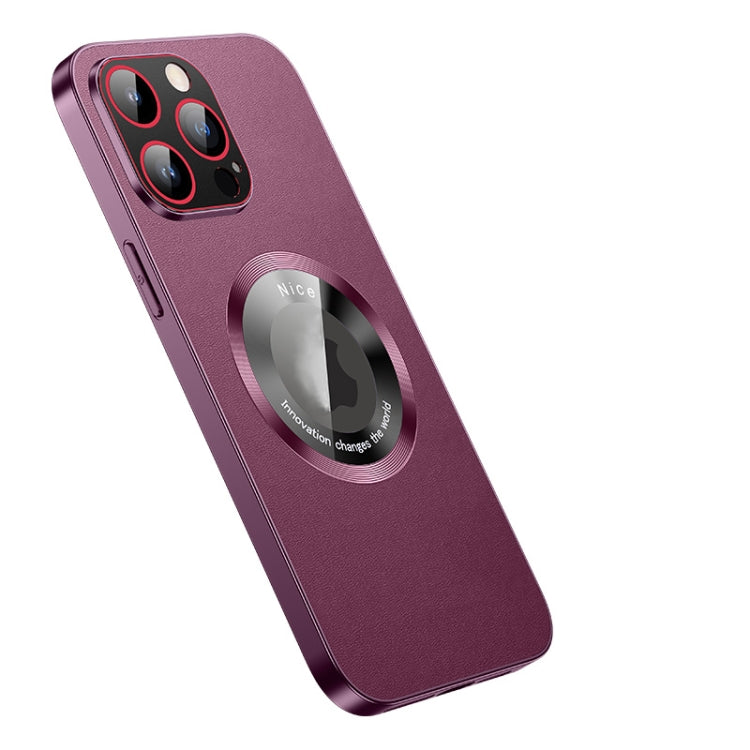 For iPhone 14 Pro R-JUST RH05 Magnetic Leather Metal Phone Case(Purple) - HoMEdemic™ 