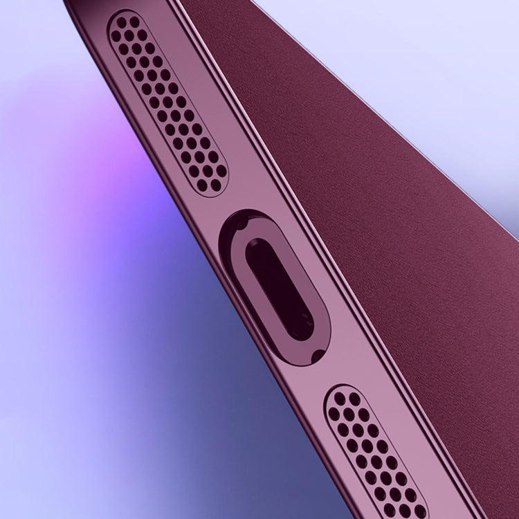 For iPhone 14 Pro R-JUST RH05 Magnetic Leather Metal Phone Case(Purple) - HoMEdemic™ 