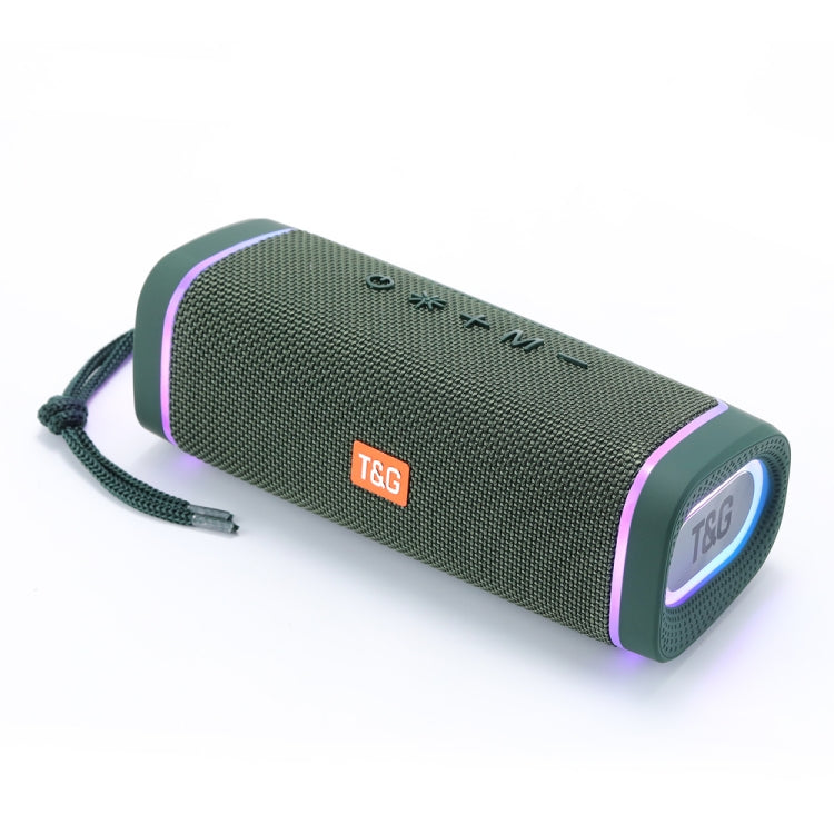 T&G TG375 Outdoor Portable LED Light RGB Wireless Bluetooth Speaker Subwoofer(Dark Green) - HoMEdemic™ 