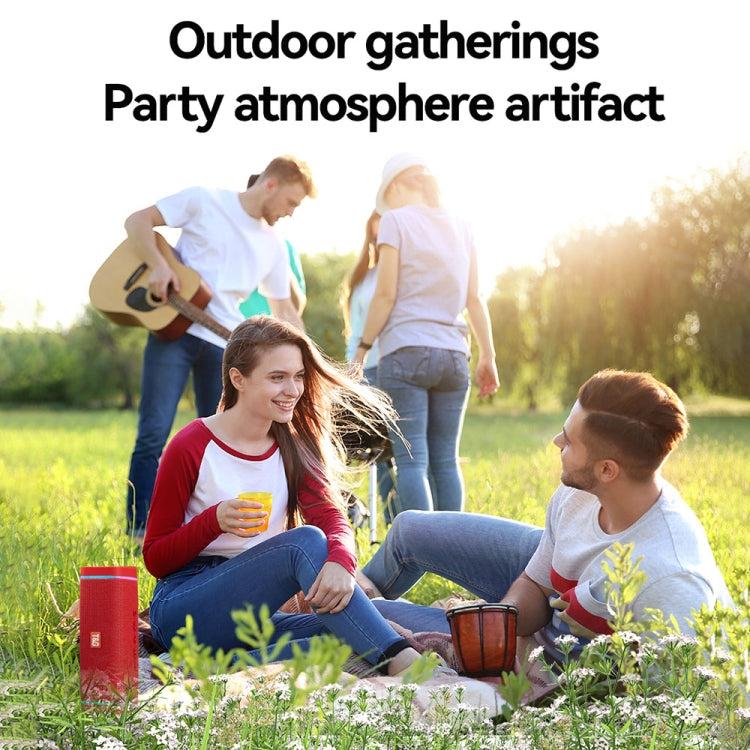 T&G TG375 Outdoor Portable LED Light RGB Wireless Bluetooth Speaker Subwoofer(Black) - HoMEdemic™ 