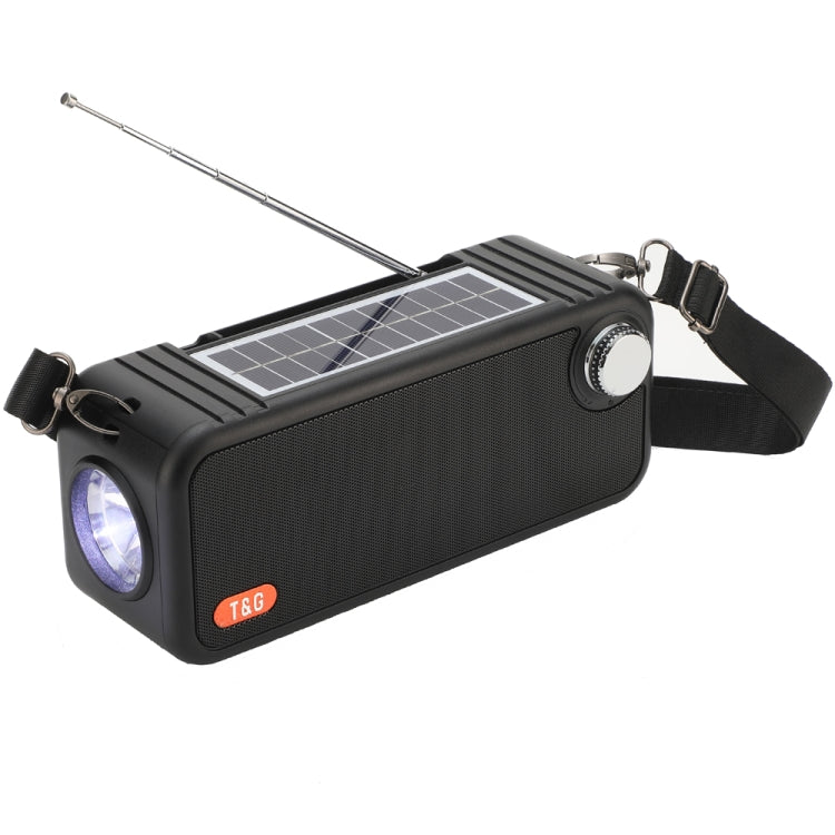 T&G TG637 Outdoor Portable Solar Power Wireless Bluetooth Speaker with FM / Flashlight / TF Card Slot(Black) - HoMEdemic™ 