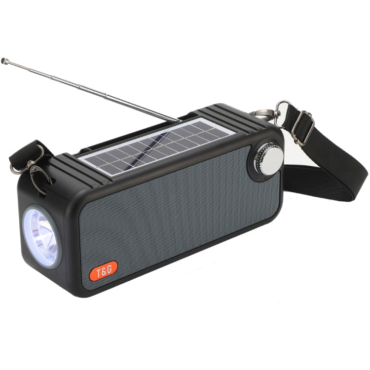 T&G TG637 Outdoor Portable Solar Power Wireless Bluetooth Speaker with FM / Flashlight / TF Card Slot(Grey) - HoMEdemic™ 