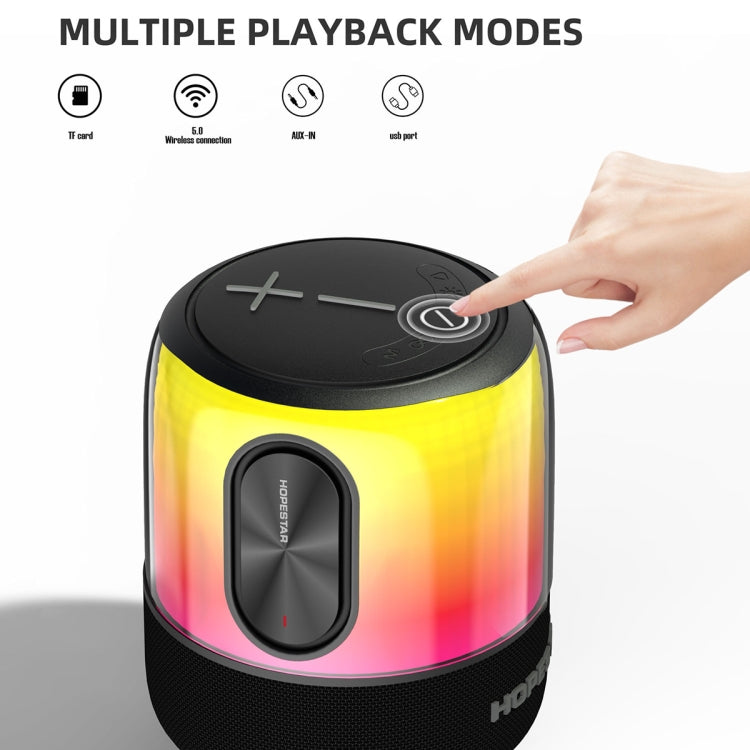 HOPESTAR SC-01 Waterproof LED Light Wireless Bluetooth Speaker(Blue) - HoMEdemic™ 