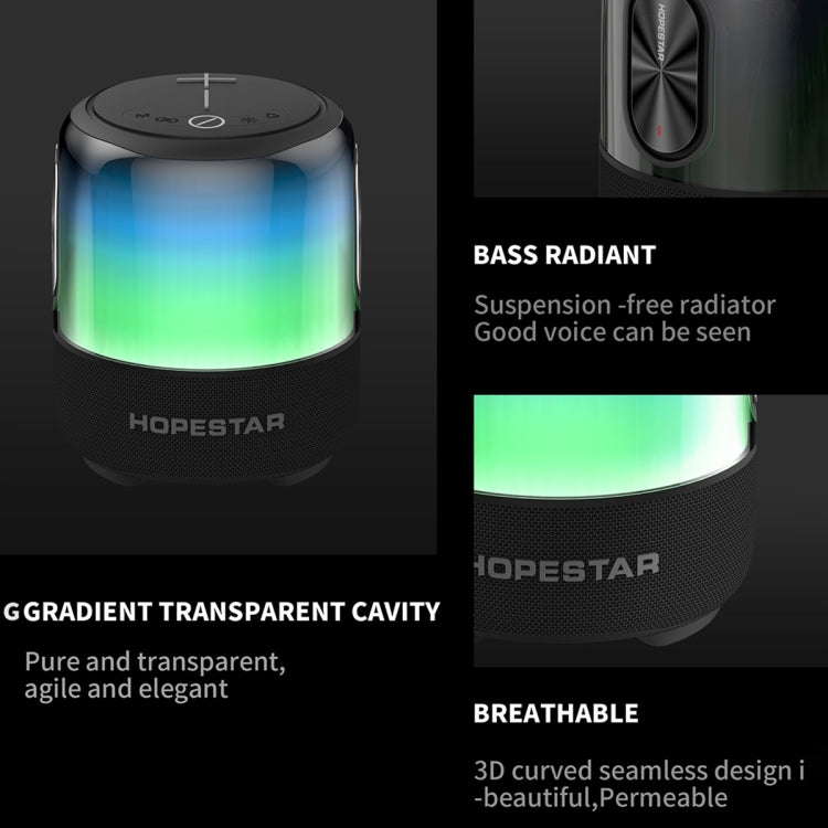 HOPESTAR SC-01 Waterproof LED Light Wireless Bluetooth Speaker(Blue) - HoMEdemic™ 
