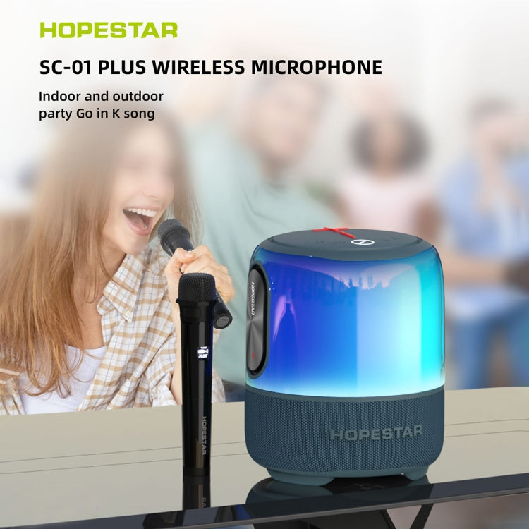 HOPESTAR SC-01 Waterproof LED Light Wireless Bluetooth Speaker(Blue) - HoMEdemic™ 
