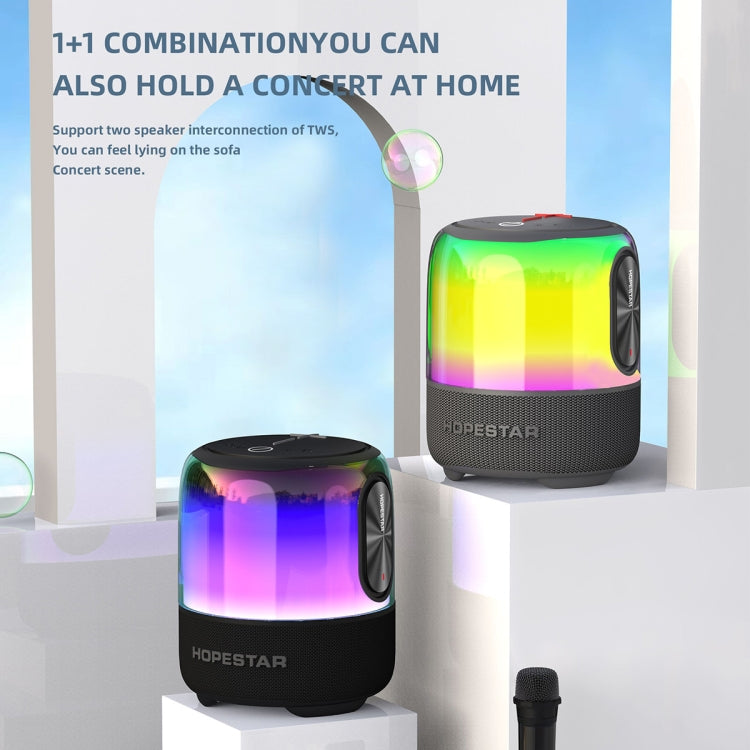 HOPESTAR SC-01 Waterproof LED Light Wireless Bluetooth Speaker(Blue) - HoMEdemic™ 