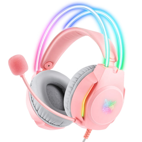 X26 USB+3.5mm RGB Wired Gaming Headset(Pink) - HoMEdemic™ 