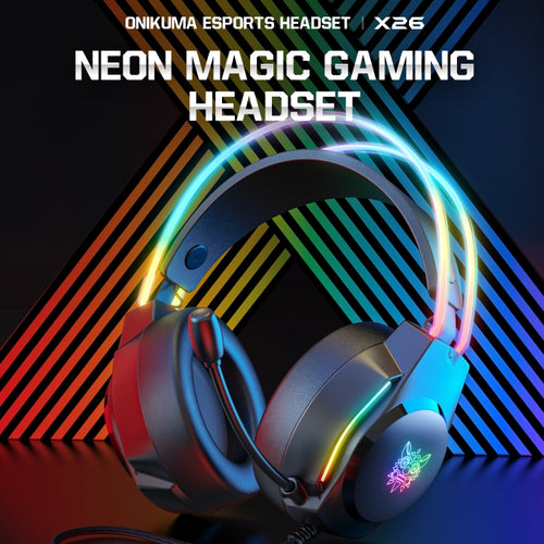 X26 USB+3.5mm RGB Wired Gaming Headset(Black) - HoMEdemic™ 