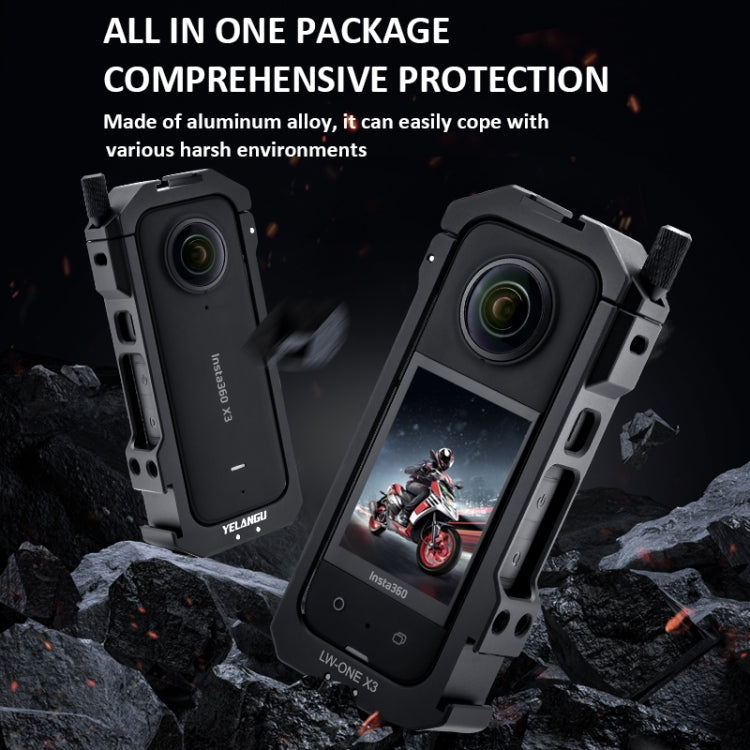 For Insta360 X3 YELANGU LW-ONE X3 Metal Cage Extended Frame Case With T1 Tripod - HoMEdemic™ 