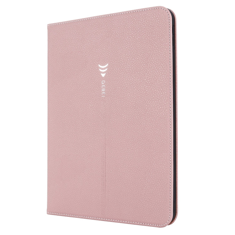 For iPad 2025 / 2022 GEBEI Silk Texture Flip Tablet Leather Case(Rose Gold) - HoMEdemic™ 