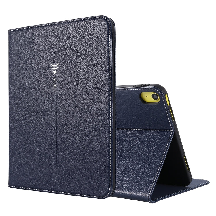For iPad 2025 / 2022 GEBEI Silk Texture Flip Tablet Leather Case(Blue) - HoMEdemic™ 